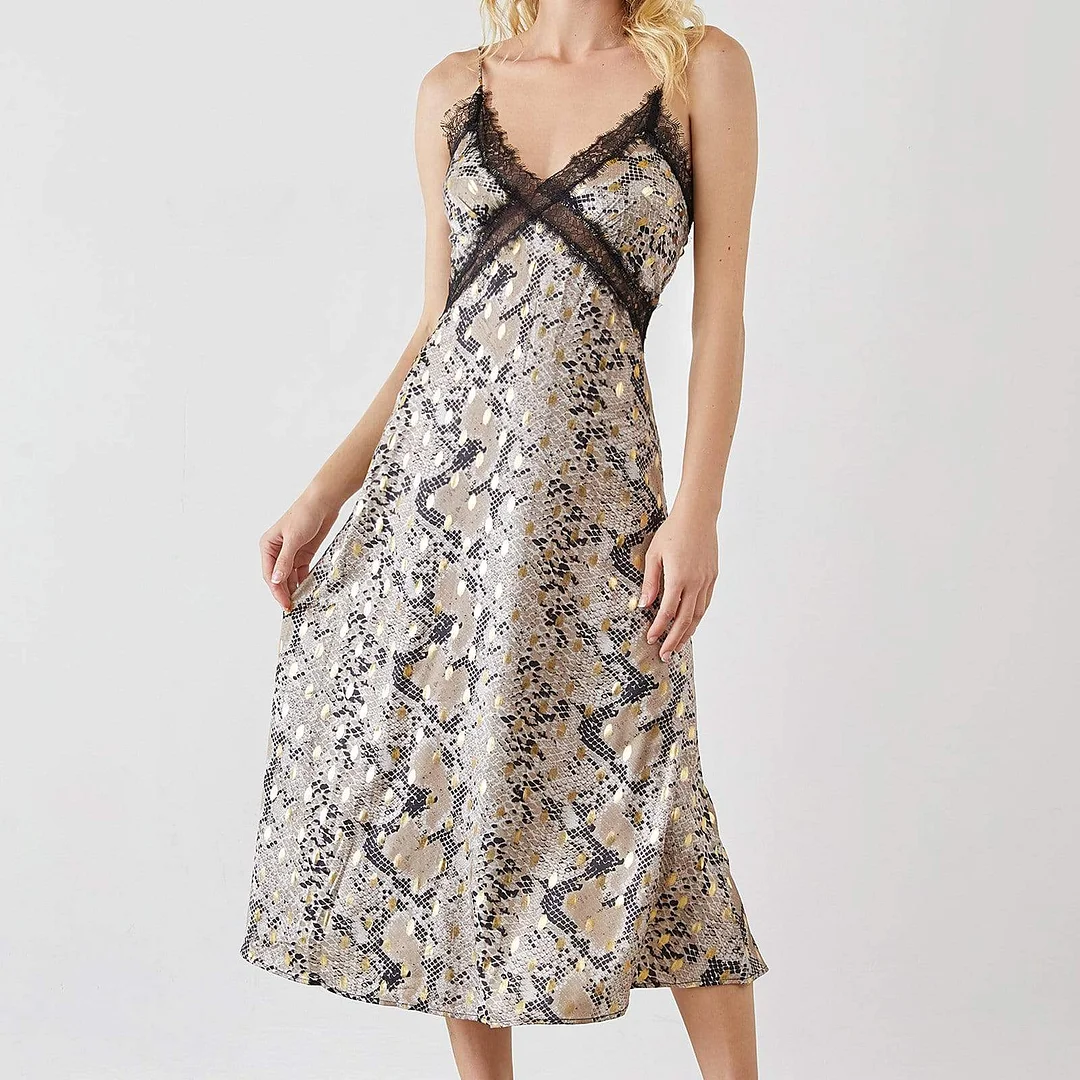 Damaris Brown Halter Midi Dress