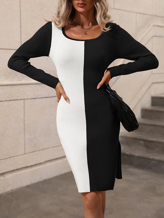 chinese dress ladies ZhiHiMeRi Women's Gray Textured Long Sleeve Shift Dress,Gray,(US 4-6) S at  Amazon Women's Clothing store main image 0