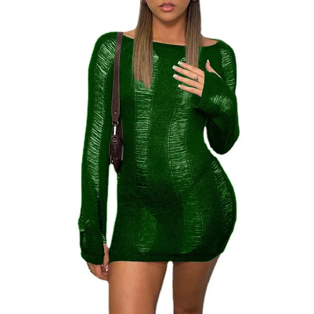 Backless Long Sleeve Tassel Women's Dress 2023 Summer  Mini Beach Bodycon Dresses Party Club Outfits vestido robe