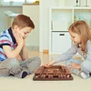 Children's educational board game teaching aids wooden four-player box closing game