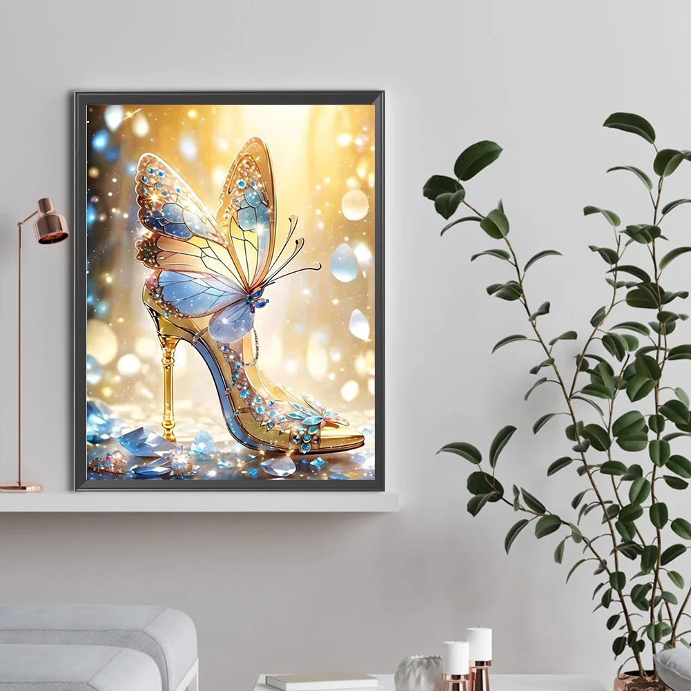 Diamond Painting - Full Round Drill - Butterfly High Heels(Canvas|30*40cm)