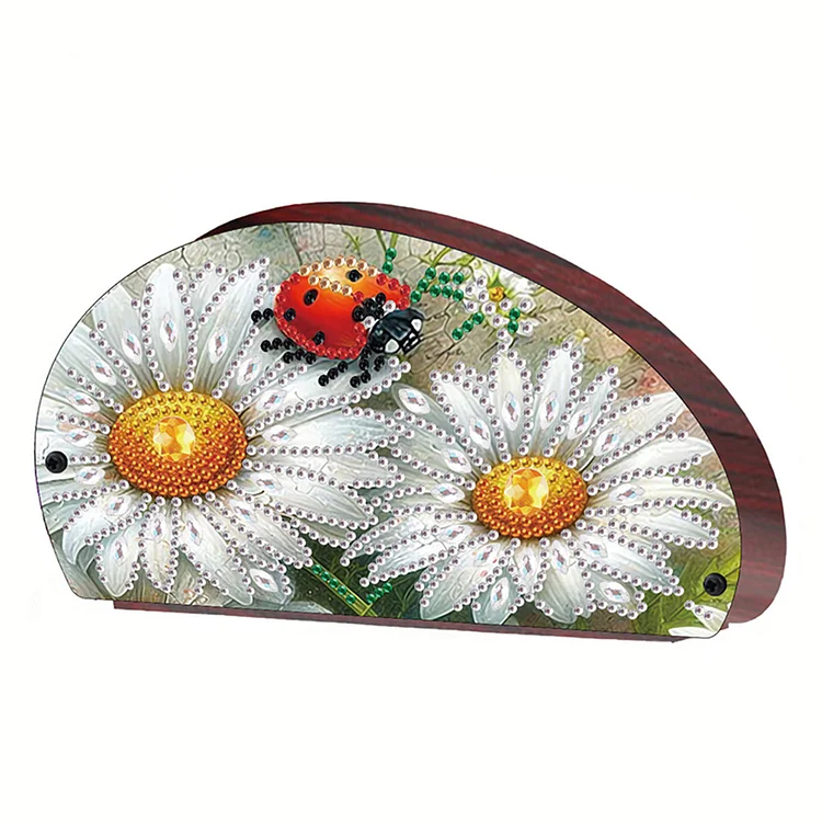 Wood Daisy Diamond Painting Storage Rack Diamond Art Sundries Container