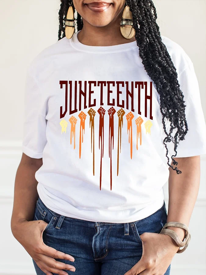 Women's Juneteenth Print Crew Neck T-Shirt