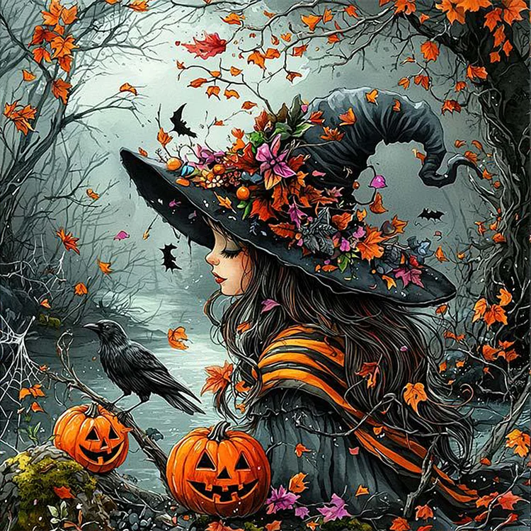 Halloween Witch - Full Round - Diamond Painting(40*40cm)