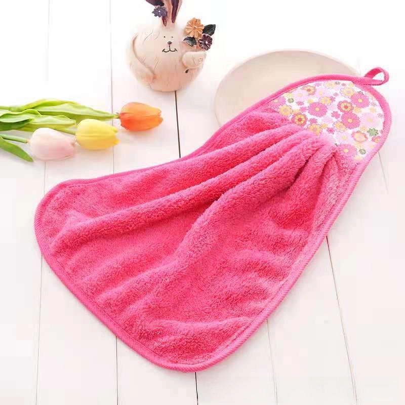Kitchen Hand Towel Factory LOGO Hanging Hand Towel Coral Velvet Hand Towel Factory