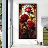 (Big Size) Rose Glass Painting - 11CT Stamped Cross Stitch 40*70CM