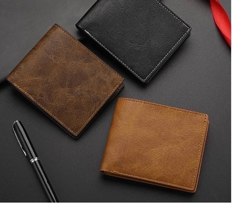 Men’s Solid Color Pu Leather Wallets