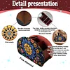 Bo&icirc;te de rangement en bois faite &agrave; la main pour la d&eacute;coration de bureau (mandala b)