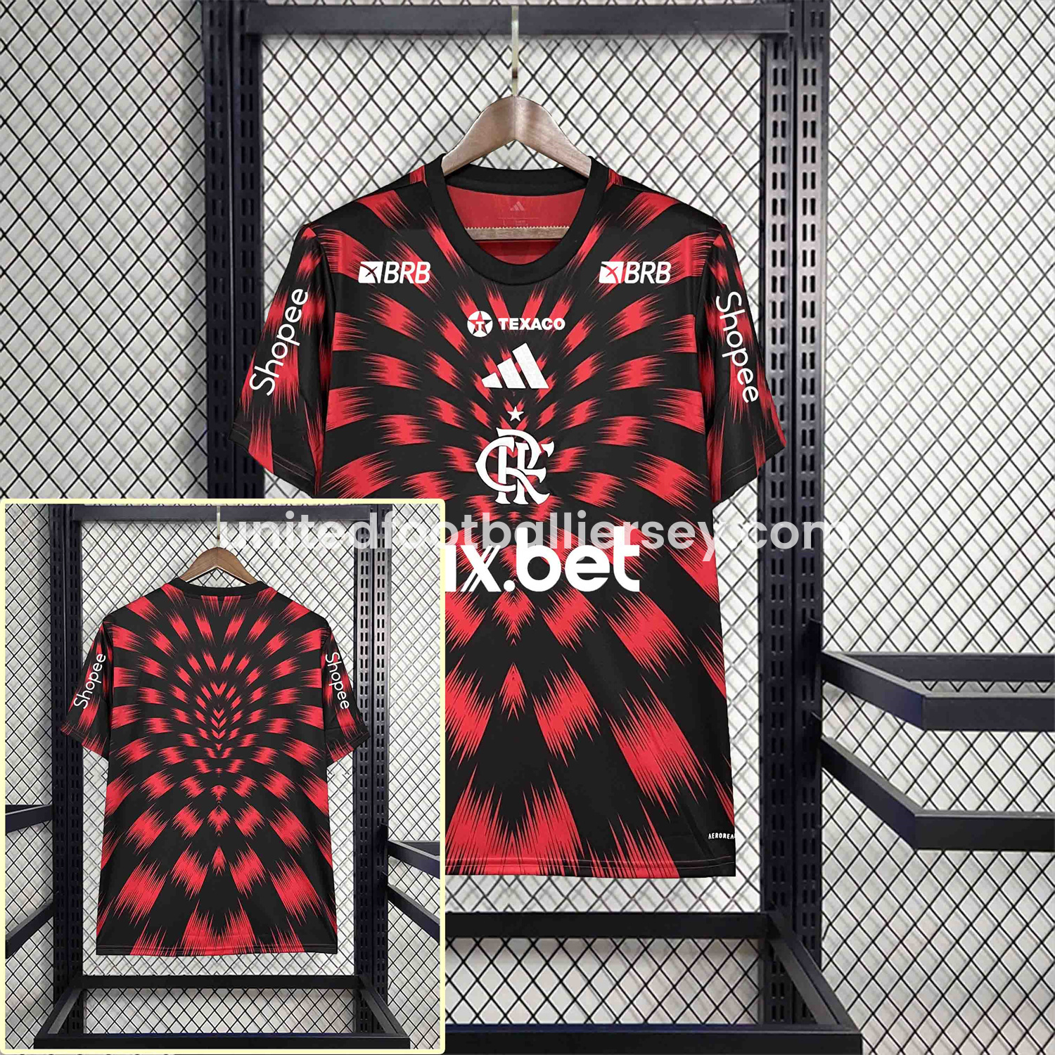 Flamengo 25-26 Pre-Match Jersey with Sponsors - Fans Version