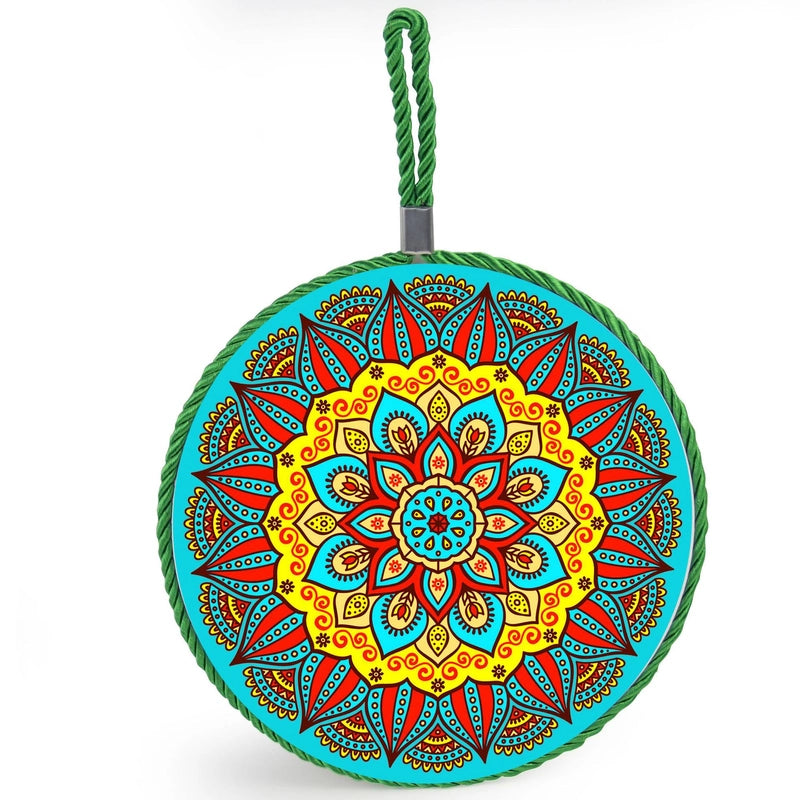 Factory Supply Thermal Transfer Printing 17cm Mandala Ceramic Heat Insulation Pot Mat Home Pot Mat European Style