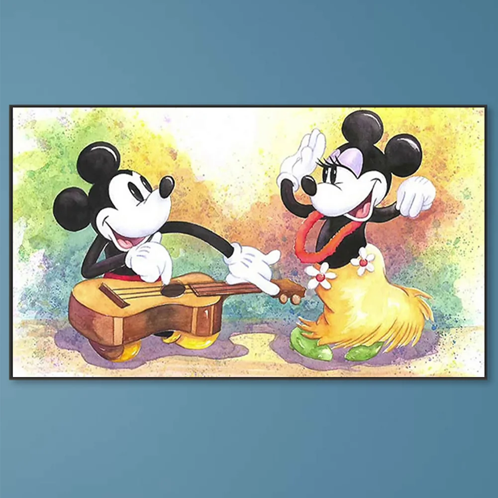 Full Round Diamond Painting 80*45cm - Singing And Dancing Mickey Mouse