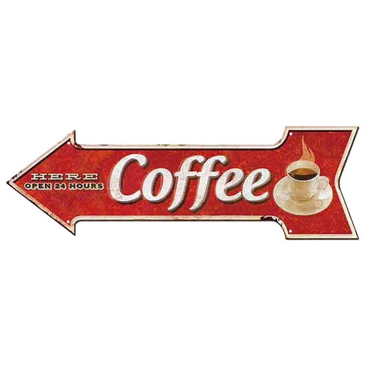 Coffee - Arrows Tin Signs - Still Life Series - 18.11*6.23 inches (arrow)
