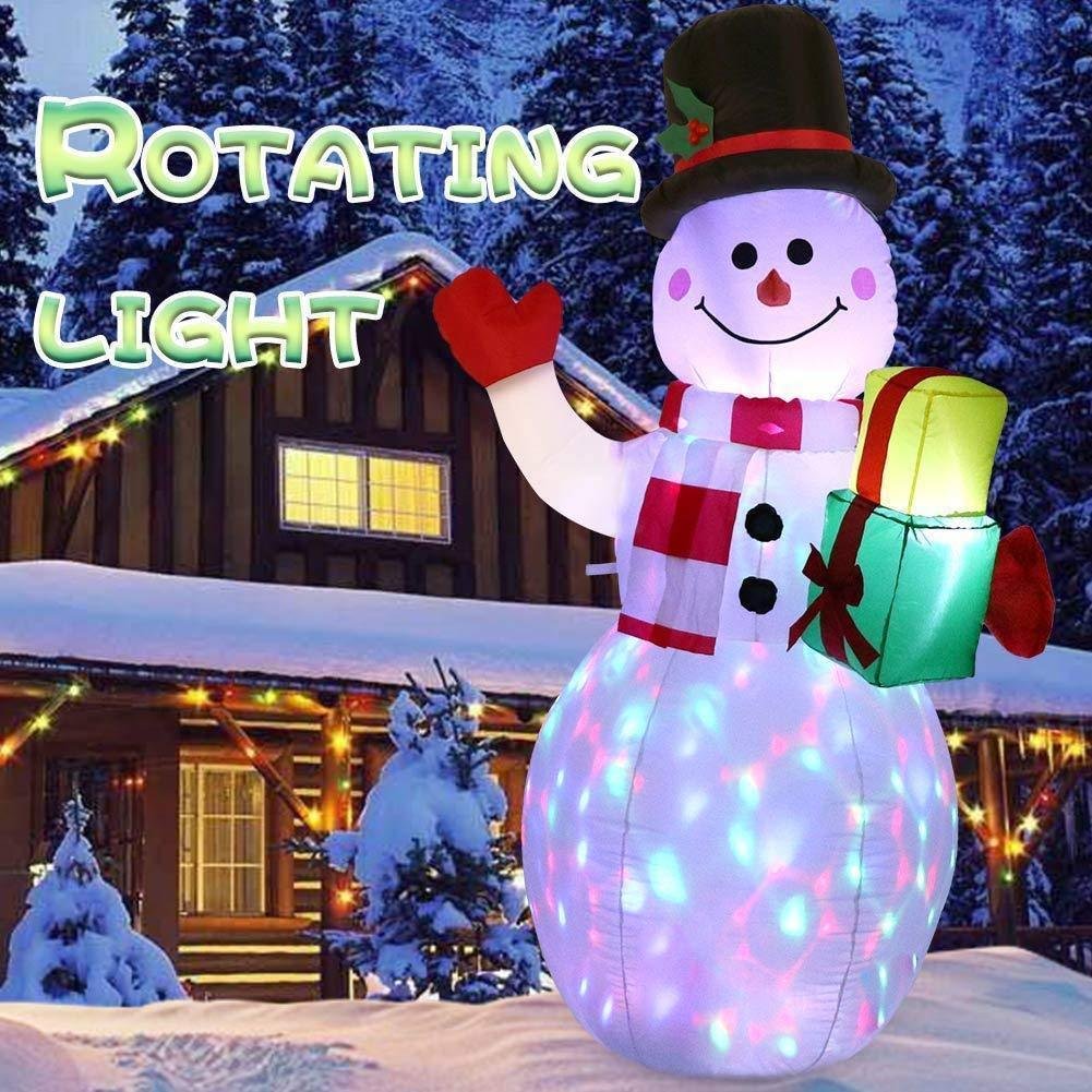 Christmas Snowman Inflatables LED Lights Blow Up Yard Decoration