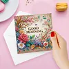 uk.everydayedeals 6Pcs DIY Diamond Painting Birthday Greeting Card - Good Morning Bouquet