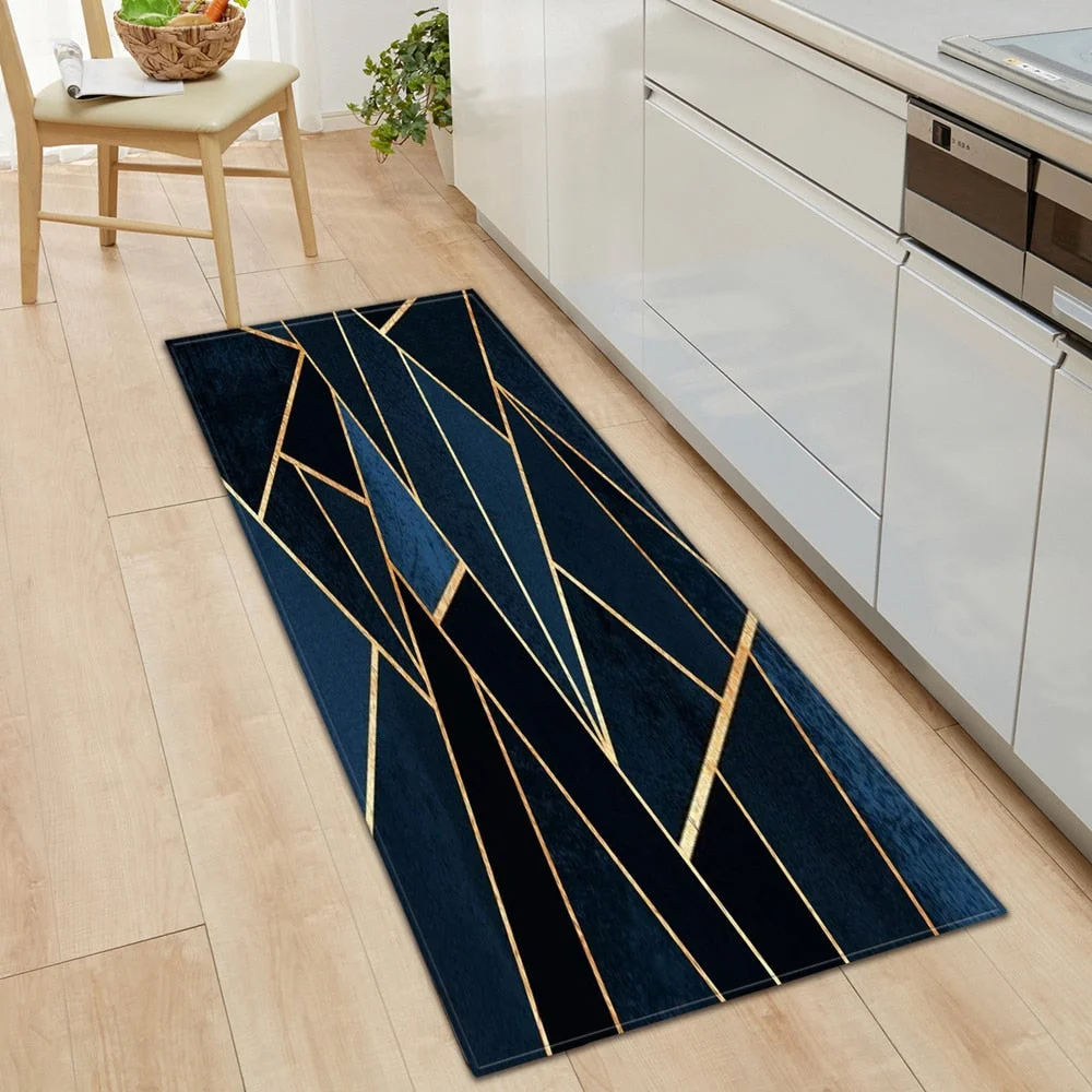 Geometric Kitchen Anti-slip Mat Living Room Balcony Bathroom Outdoor Printed Carpet Corridor Absorbent Door Mat Prayer Rug