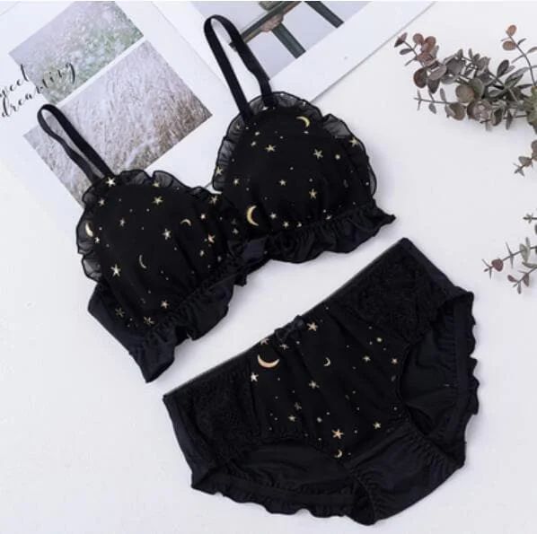 Star Moon Cute Bra And Panties Set SP15136