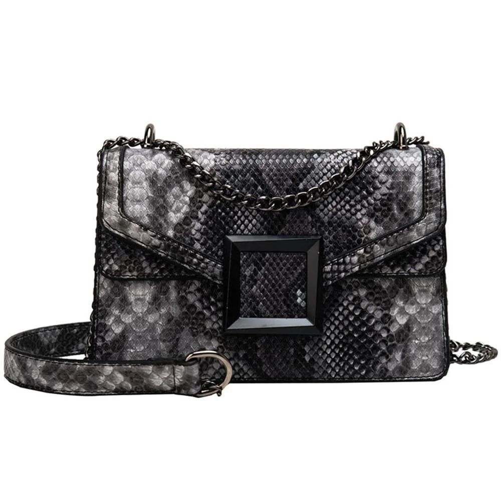 Women Snake Printing Handbag Python Shoulder Messenger Bag Ladies Waist Bag Crossbody Drop Shipping Crossbody Bags for Women