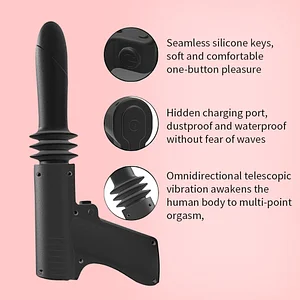 Pistol - Woman Telescopic Vibrator Men G Spot Anal Pussy Gun Dildo Toy