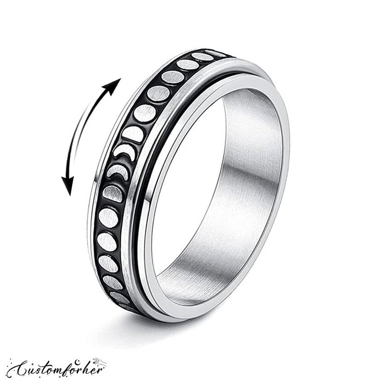 Moon Phases Spinner Ring
