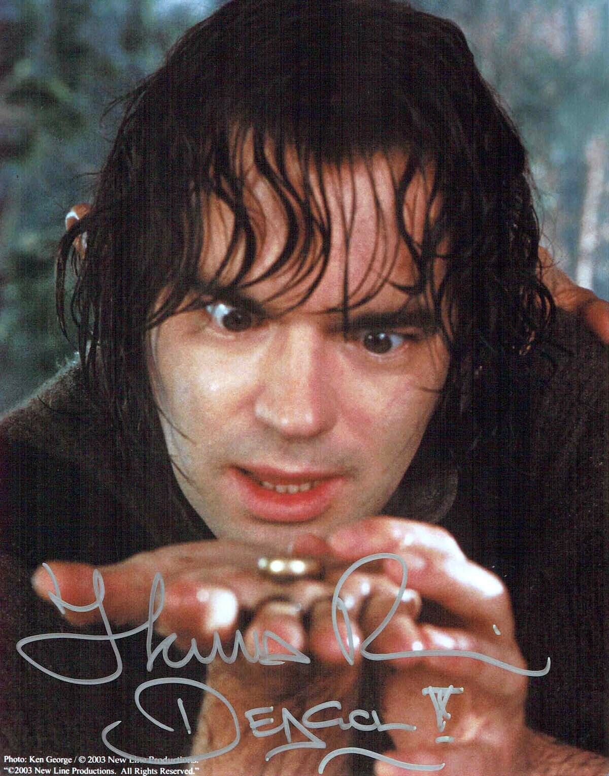 Thomas ROBINS SIGNED Autograph Photo Poster painting AFTAL COA Lord of the Rings DEAGOL