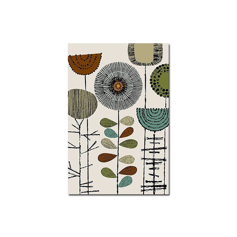 Abstract Sunflower Wall Art Canvas Painting Nordic Posters And Prints Scandinavaian Wall Pictures for Living Room Decoration