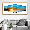 >SALE<5pcs 5D DIY Full Drill Diamond Painting Sunset Cross Stitch Embroidery Kit