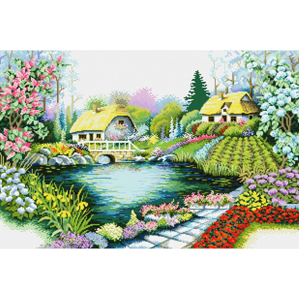 

Beautiful Homes - 11CT Stamped Cross Stitch - 81*56cm, 501 Original