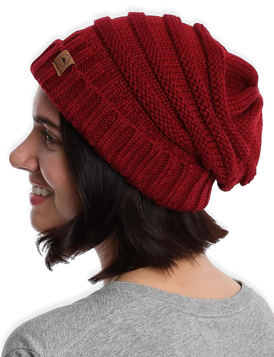 Warm & Cute Oversized Slouch Beanie Winter Hats - Thick, Chunky & Soft Stretch Knitted Caps for Cold Weather