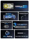 X4 High-Intensity Flashlight With Stepless Dimming And Long Battery Life For Outdoor Lighting With RGB Color Light