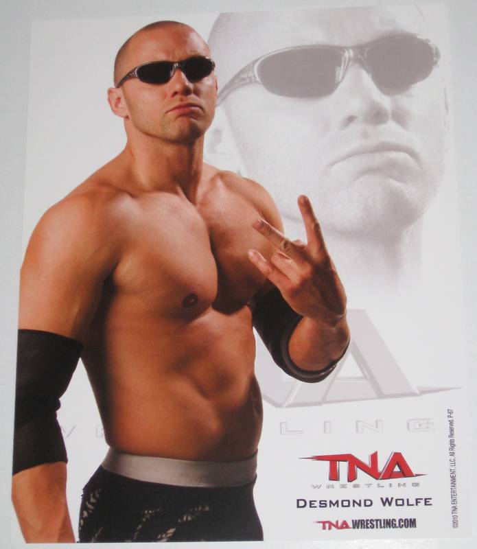 TNA DESMOND WOLFE P-67 OFFICIAL LICENSED 8X10 WRESTLING PROMO Photo Poster painting