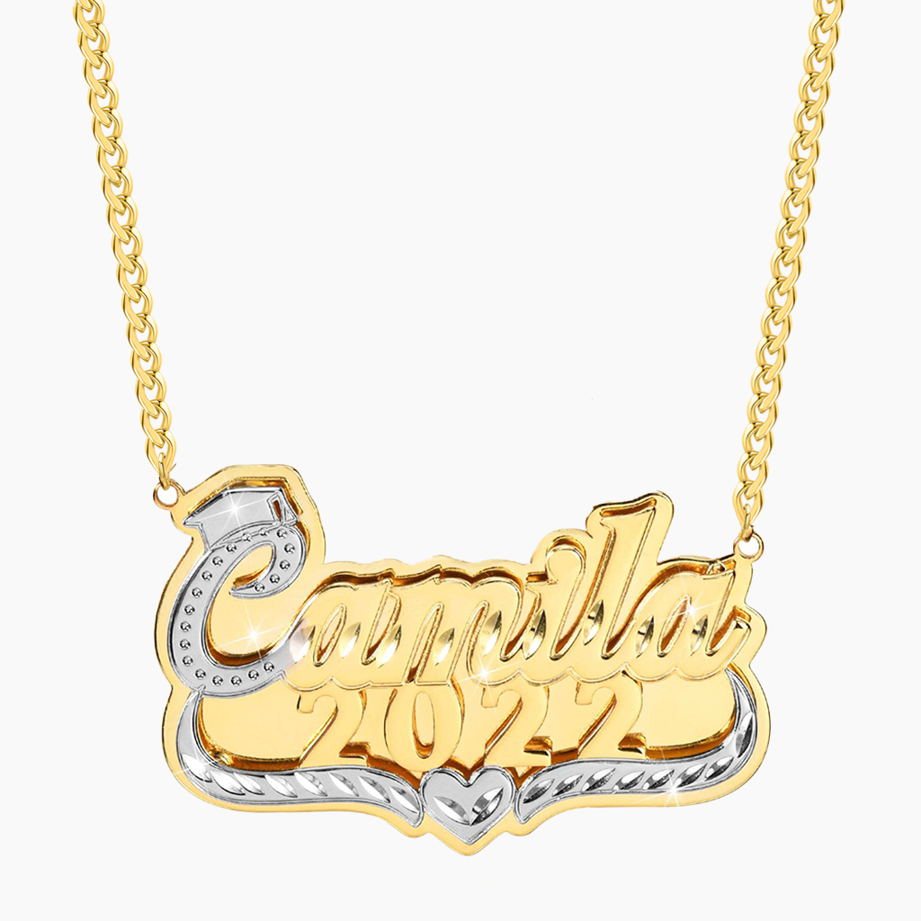 Custom Graduation Cap Name Necklace