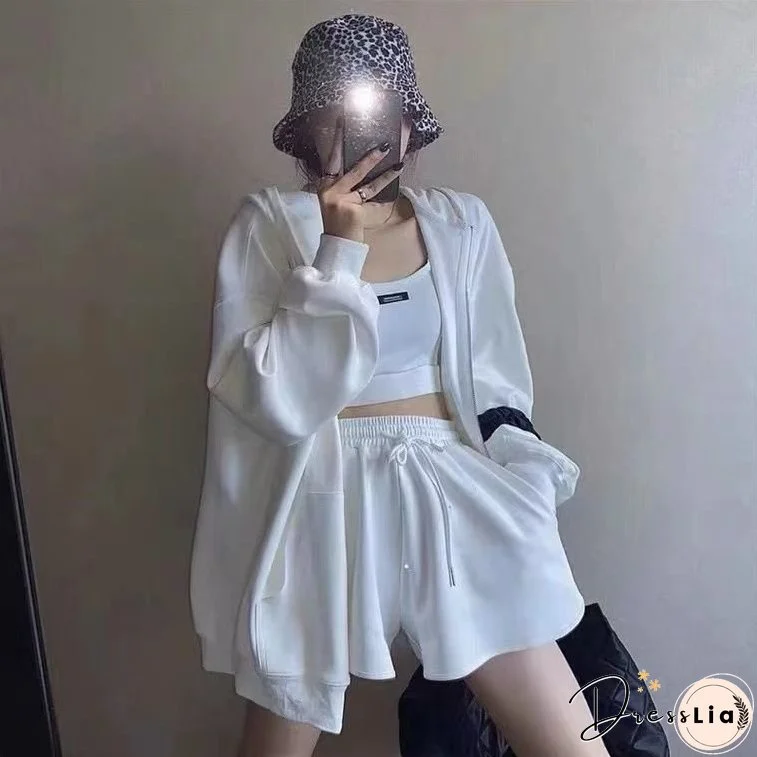 Women's Fashion Leisure Fitness Running Three-piece Sports Suits