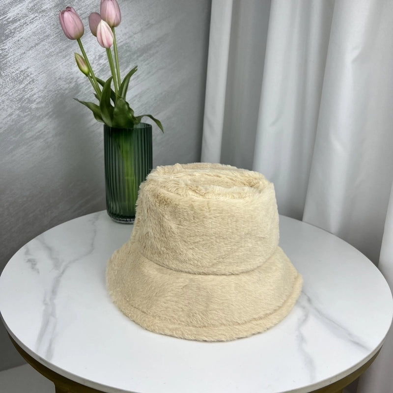 Women’s Basic Solid Color Curved Eaves Bucket Hat