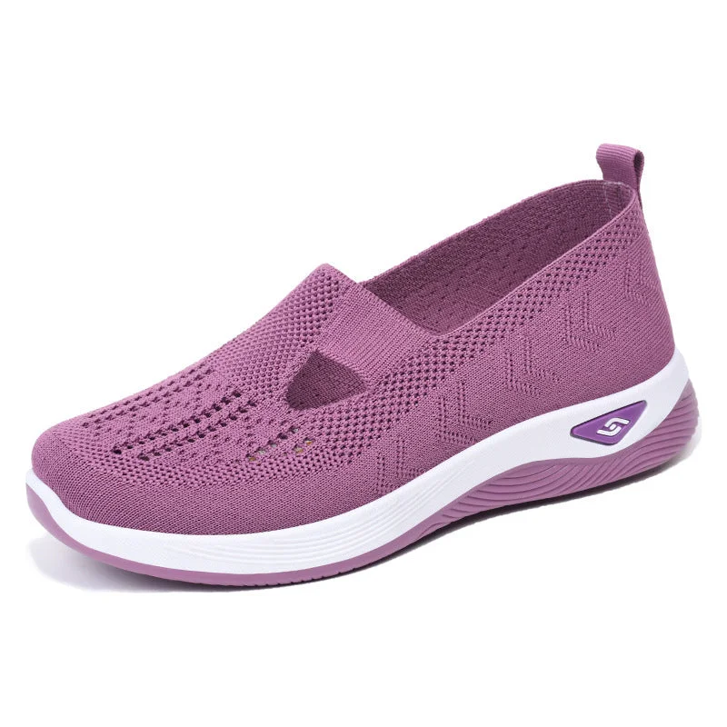 Women's Slip On Wide Arch Support Breathable Elderly Walking Sandals Shoes