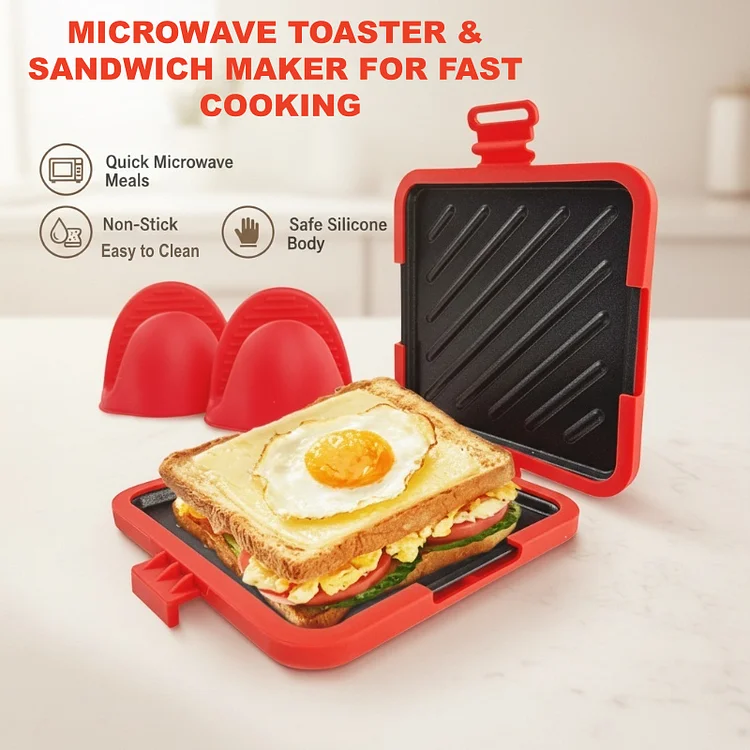🍞 50% DI SCONTO! 🥪 Tostapane e Piastra Sandwich Senza Fili &ndash; Croccante in 3 Minuti, Design Compatto & Facile da Pulire 🔥