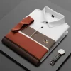 New cotton striped business casual polos