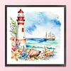 Seaside Lighthouse-11CT Stamped Cross Stitch 40*40cm/15.75*15.75in