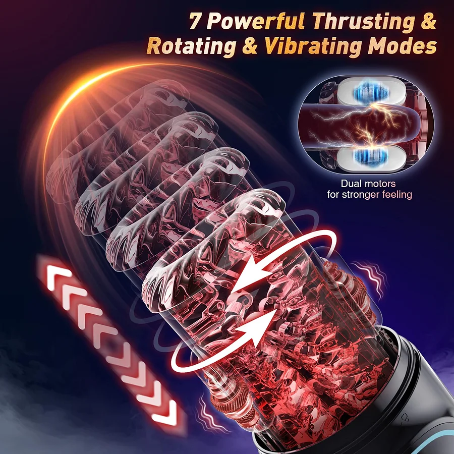 2026 Upgraded Male Masturbator Penis Pump: 7 Thrusting, Rotating & Licking Stroker Beginner-Friendly & Ultra-Quiet 2026 Upgraded Male Masturbator Penis Pump: 7 Thrusting, Rotating & Licking Stroker Beginner-Friendly & Ultra-Quiet