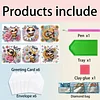 6PCS Diamond Painting Bees Greeting Cards Postcards with Envelopes