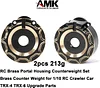 AMK Brass Internal Wheel Counter Weight Knuckle Counterweight 107g/pcs for 1/10 RC Crawler TRX-6 TRX-4 Bronco Defender Upgrade