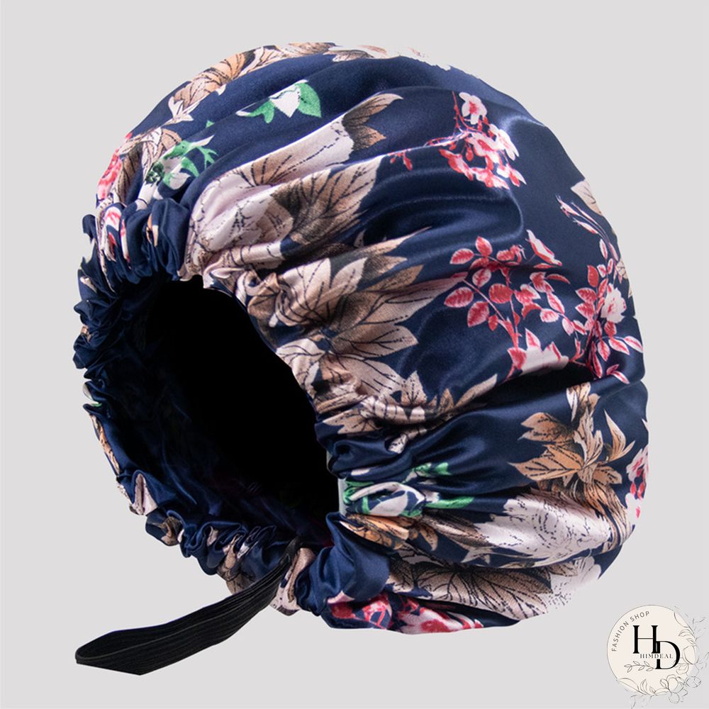 Black Gold Casual Living Print Adjustable Elastic Button Confinement Cap