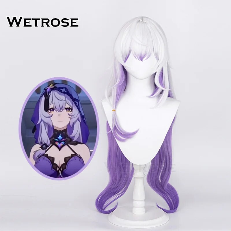 [Wetrose] In Stock Black Swan Cosplay Wig Honkai Star Rail 2.0 Long Purple Violet Чёрный Лебедь Halloween Cisne Negro