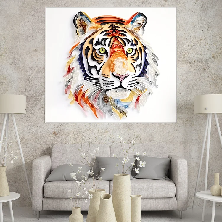 Paper Filigree painting Kit - Bengal Tiger
