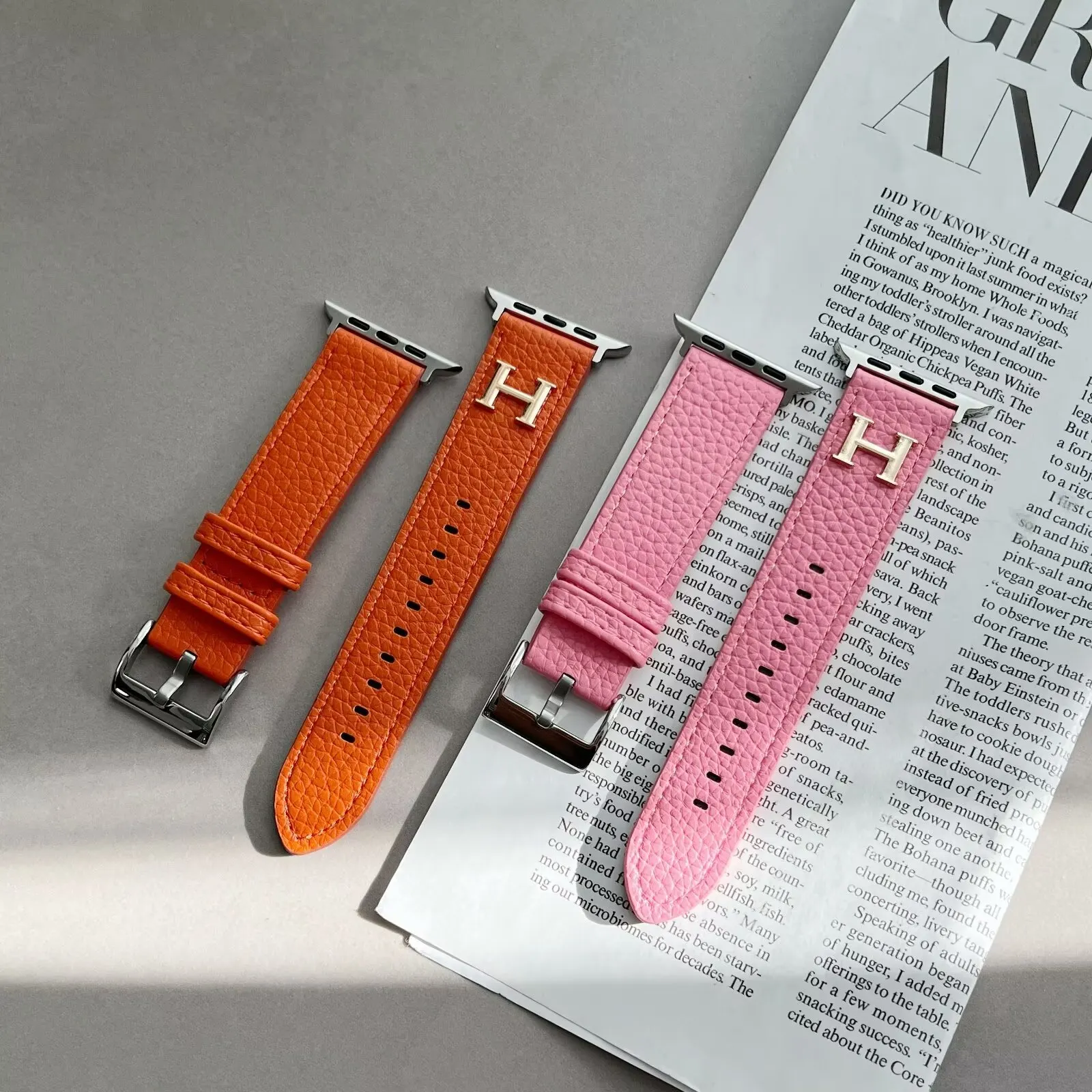 Herm&egrave;s Genuine Leather Apple Watch H-label Replacement Strap iWatch Band