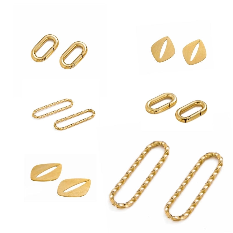 1 Piece 22 * 18mm Titanium Steel Circle Polished Open Jump Rings Chain Jewelry Accessories