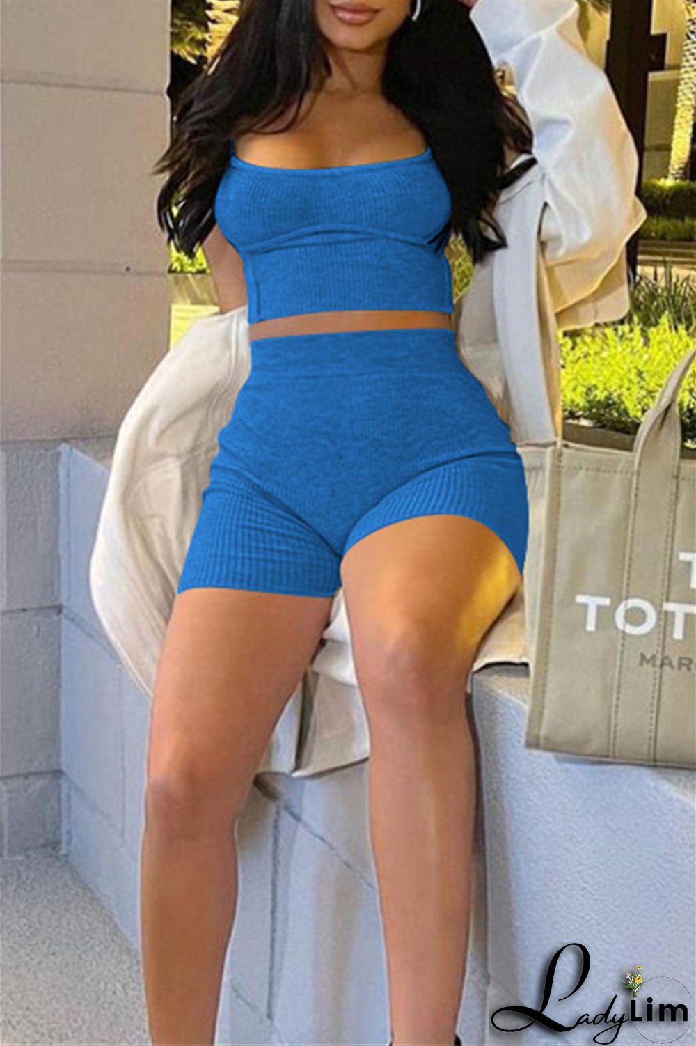 Black Sexy Casual Solid Basic U Neck Sleeveless Two Pieces