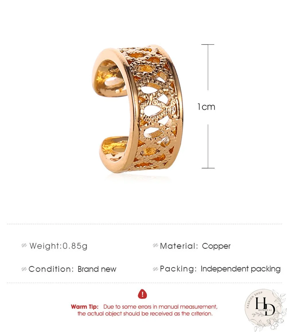 Vintage Hollow Geometric Ear Clip