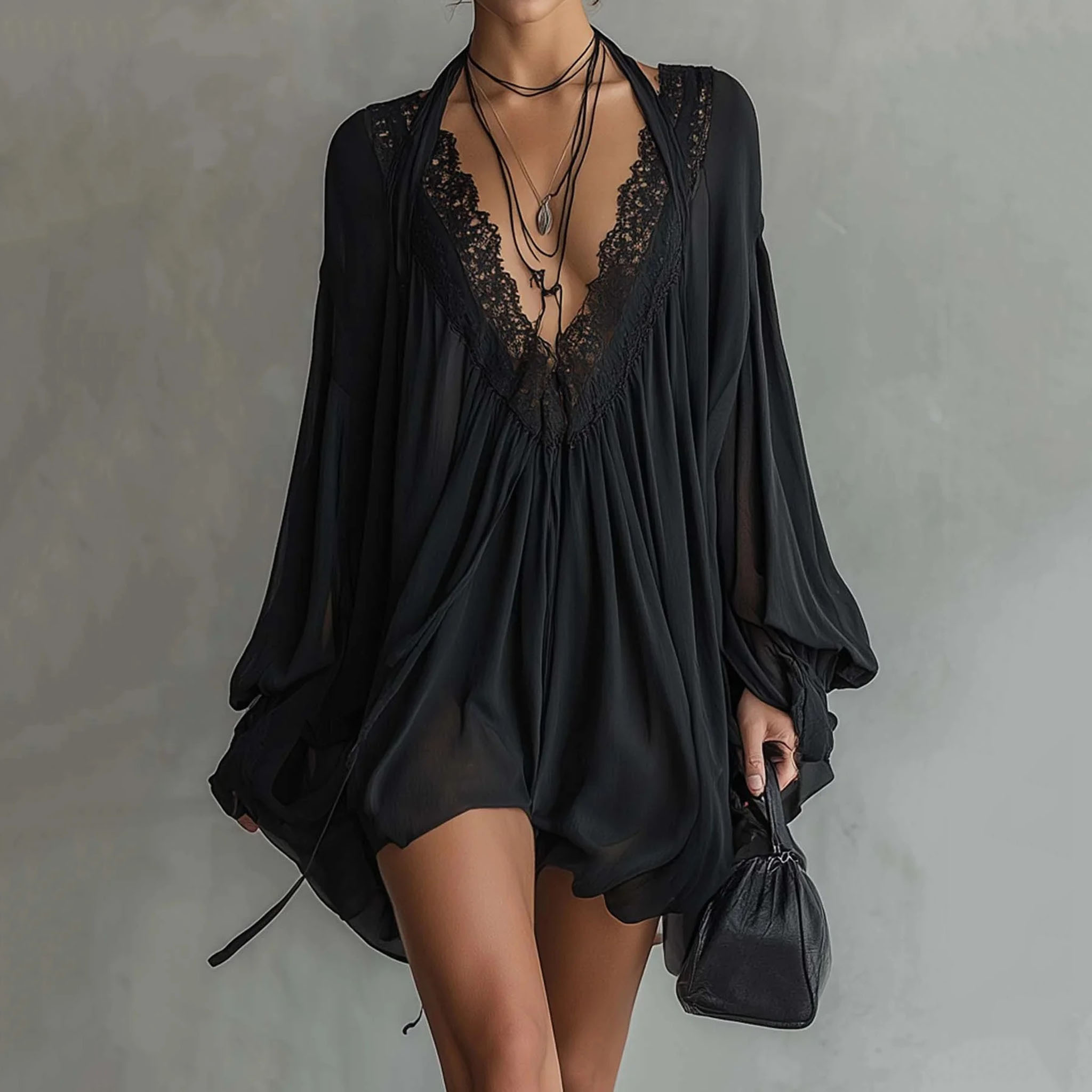 Elegant Abstract Art Print Dress elevenforest