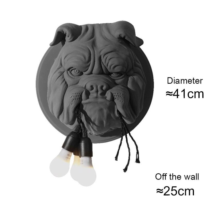 Animal Dog Wall Lamp Living Room Decoration Corridor Personalized Home Decor Lighting Designer Ktv Bulldog Wall Lights for Home