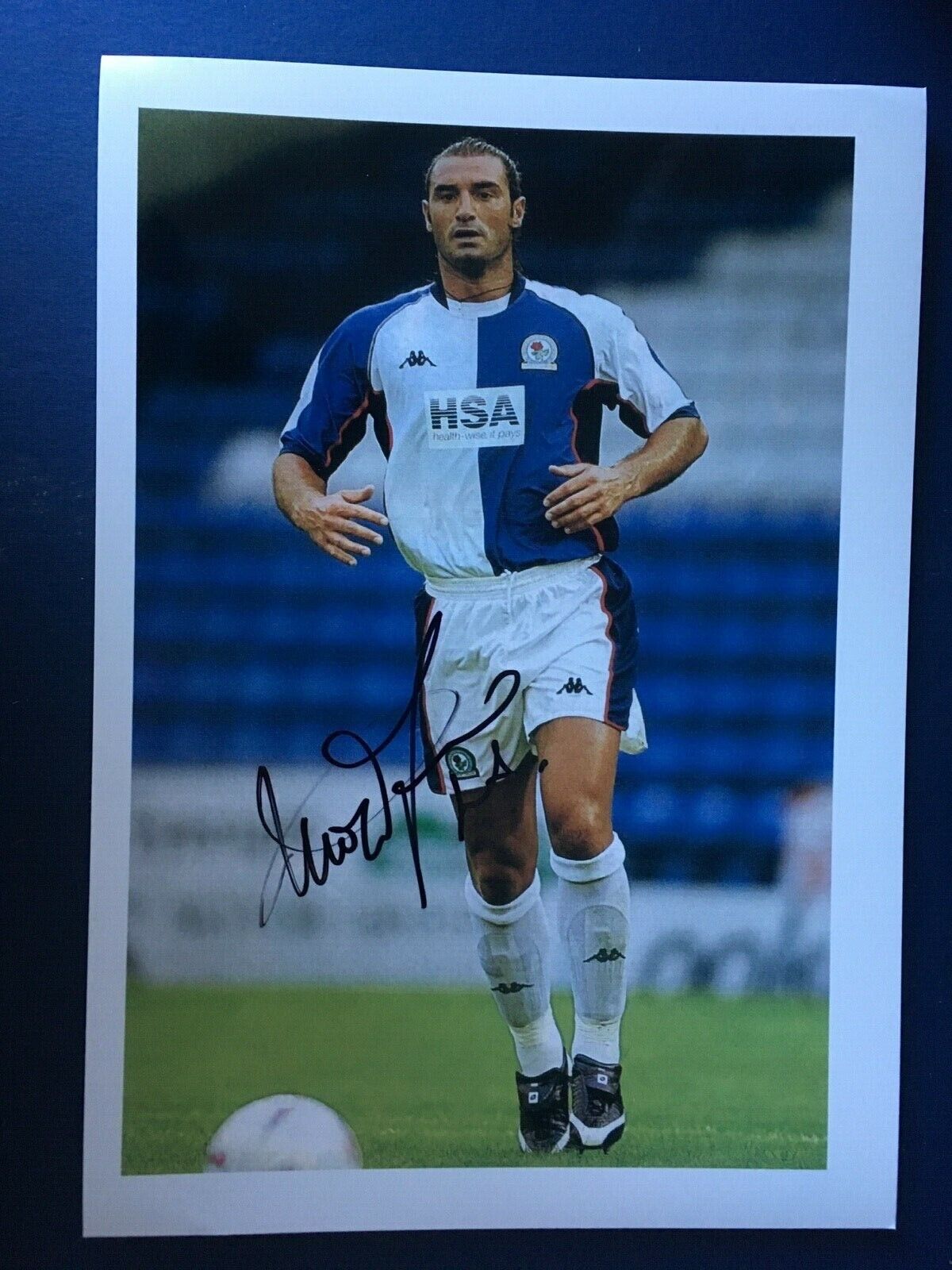 LORENZO AMORUZO - FORMER BLACKBURN FOOTBALLER - SUPERB SIGNED Photo Poster painting